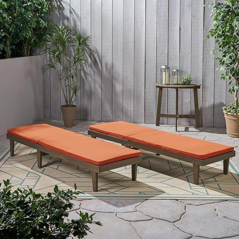 NADINE CHAISE LONGE, Orange, Brown, 2