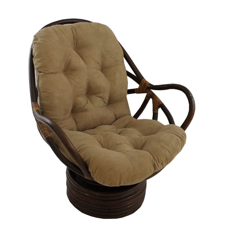 Calym Upholstered Swivel Armchair, Java Microsuede