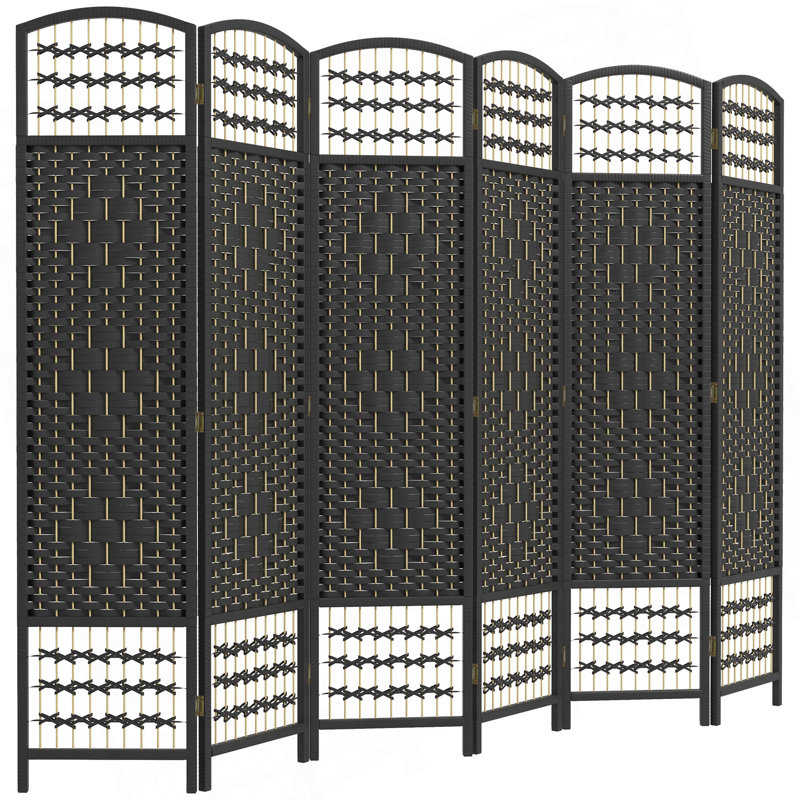 Cloison 6 panneaux HOMcom, écran d'intimité pliable, séparateur de pièce 5,6 pi
