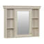 Armoire de rangement murale bleue 35 po x 28 po avec porte miroir, armoire de salle de bain moderne avec miroir, armoire à pharmacie avec 6 tablettes ouvertes