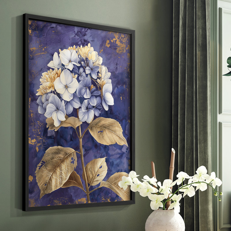 Série FLORAL CCXL - reproduction encadrée de qualité supérieure - prête à être accrochée - aucun clou requis