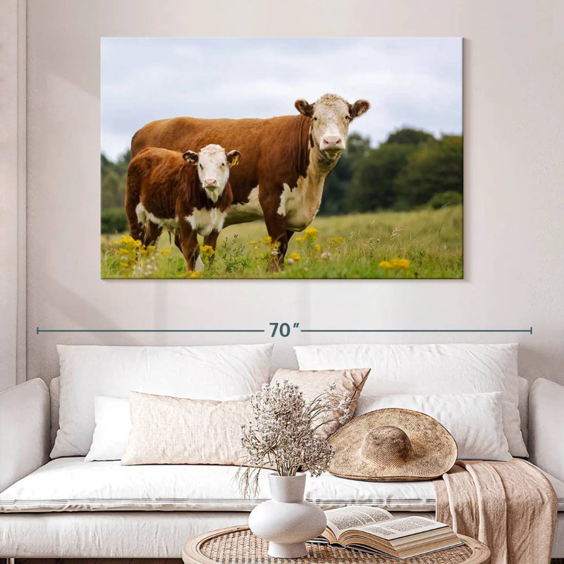 Veau et vache Brampt, H 34 po x l 51 po