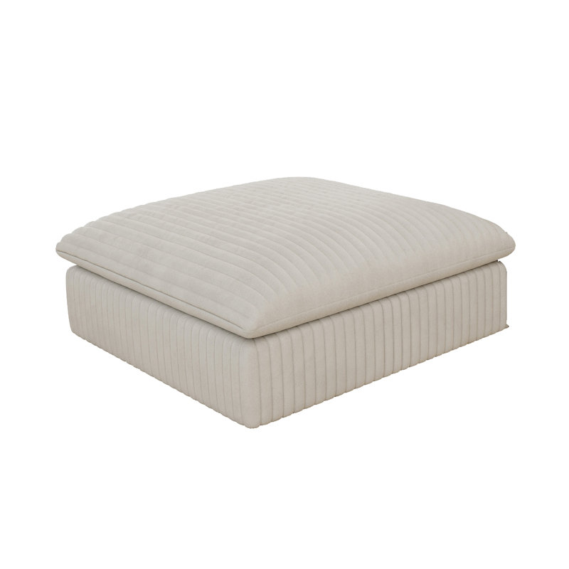 Nuage avec tissu velours côtelé blanc, siège profond à double couche, coussin amovible, aucun assemblage requis, possibilité de bricolage pour différentes pièces, douceur rembourrée de plumes, agencements modulaires adaptables,