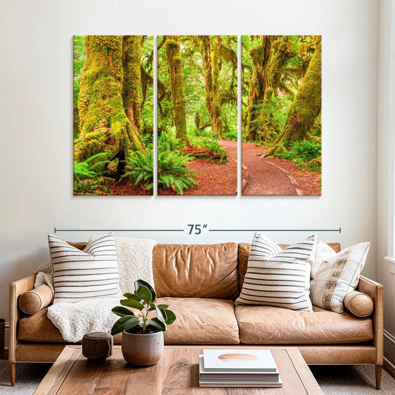 Mossy Hoh Rainforest Trees, 42" H x 65" W