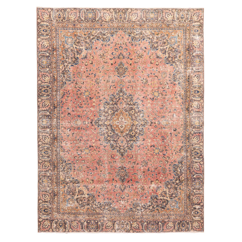Tapis saumon rétro Antalya 8 pi 6 po x 11 pi 6 po