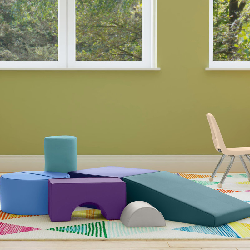 Contemporary Purple 6-Piece Soft Foam Play Climbing Set