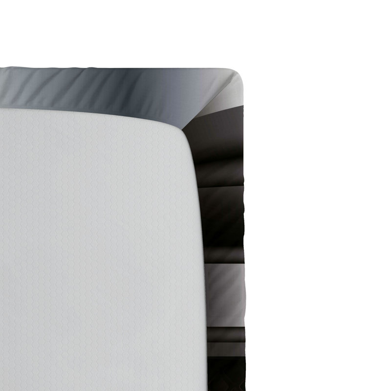 Drap-housse orange Ambesonne, Drap-housse pour lit simple TG, Gris / géométrique taupe