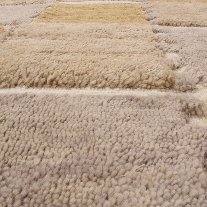 Rug & Kilim’S Scandinavian-Inspired Yellow And Gray Wool Pile Rug, Rectangle 12' x 18'