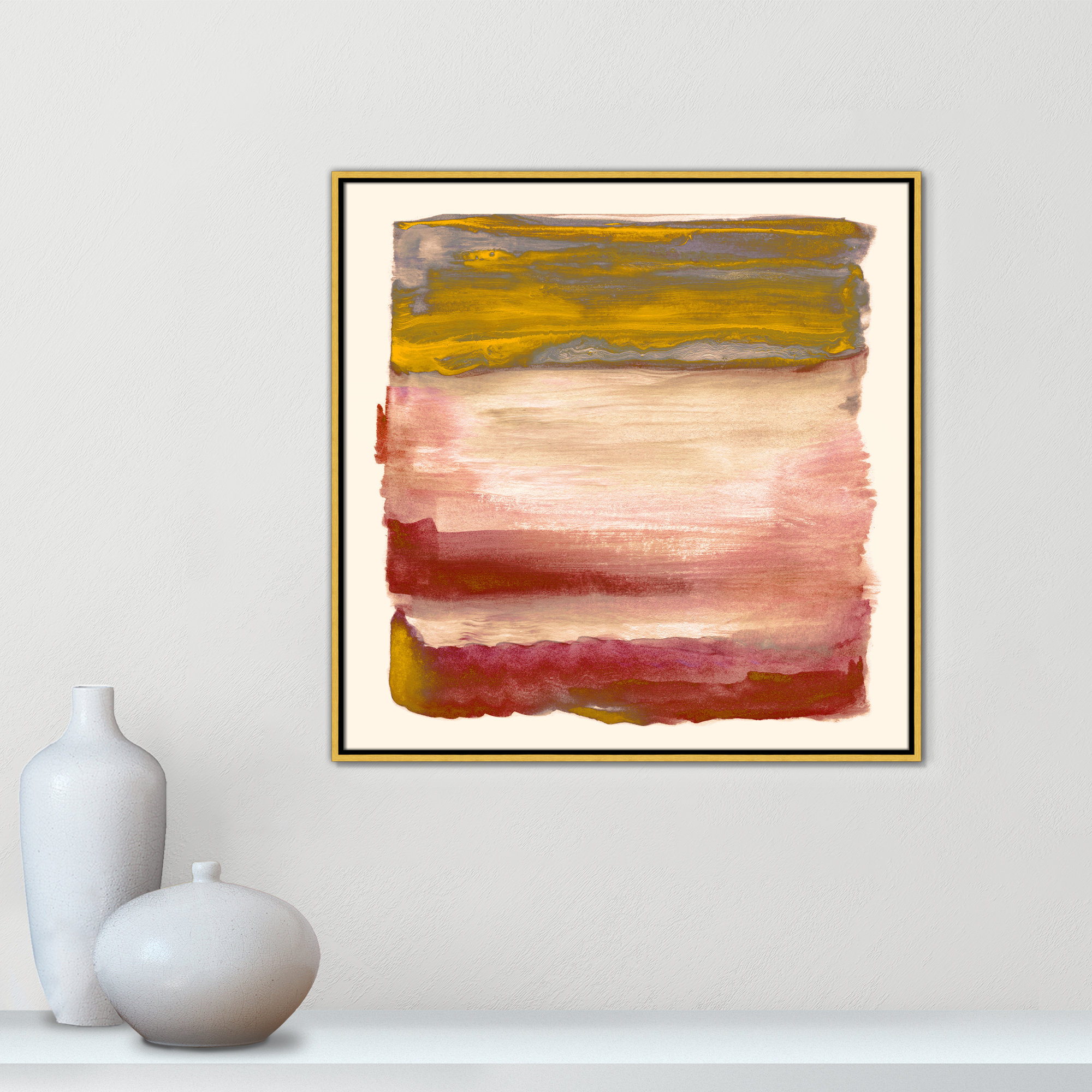 Yellow Sky I Print by Nan, 31.5" H x 31.5" W, Gold