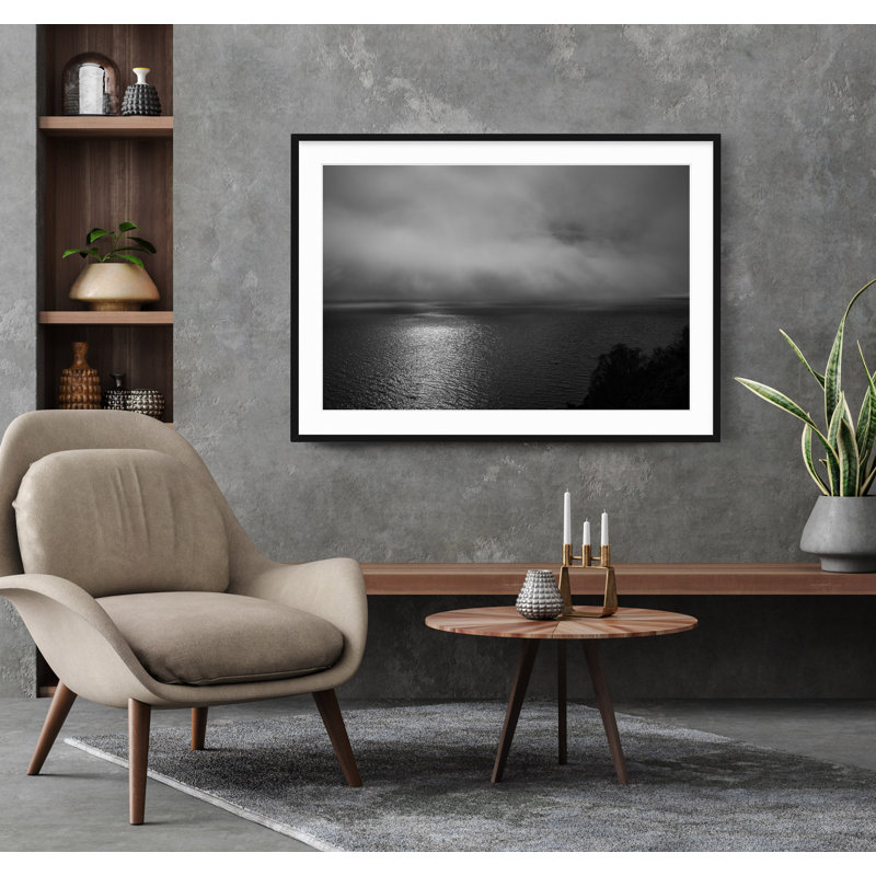 Fog Break - Picture Frame Photograph, 22.5" H x 31.5" W, Black Framed