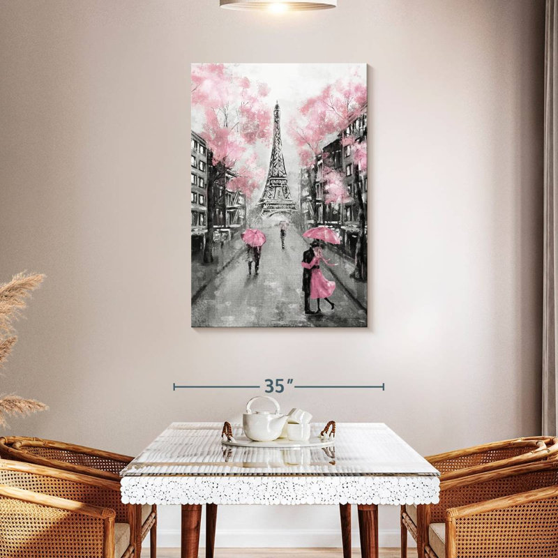 Pop rose Paris, H 45 po x l 30 po