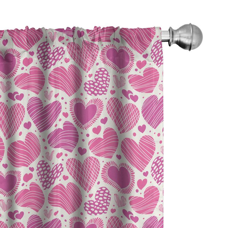 Ambesonne Semi-Sheer Rod Pocket Sliding Panel, 28" x 84"