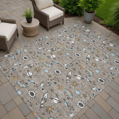 Machine Washable Indoor/Outdoor Chantille ACN2580 Kids Rug