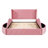 Upholstered Platform Bed  Storage Velvet Bed With Wingback Headboard And 1 Big Drawer-831953157