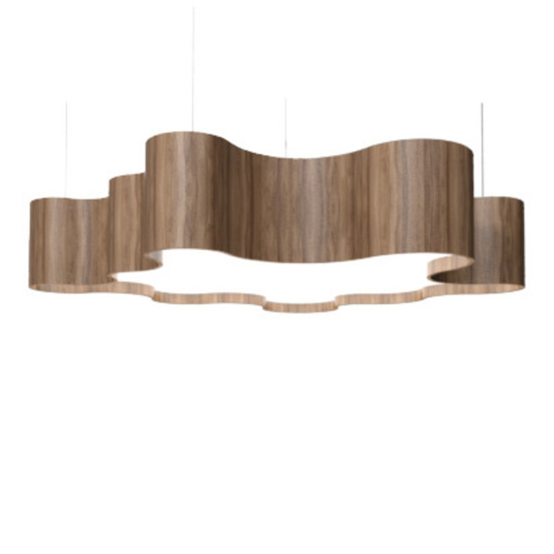 1 - Light LED Pendant, American Walnut, American Walnut