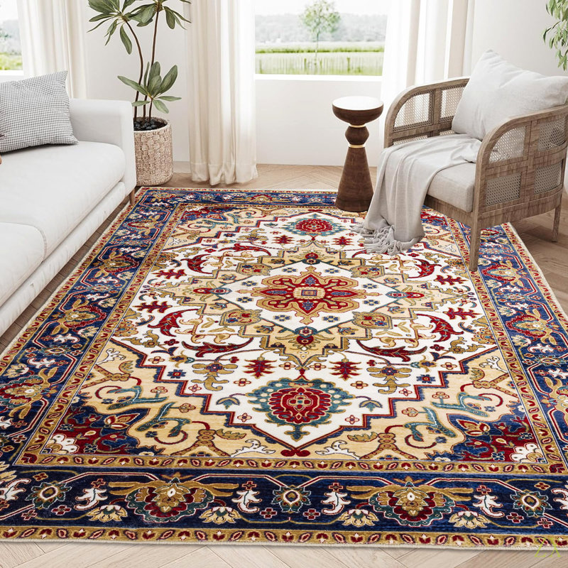 Tapis lavable antidérapant 6 x 9 po Vintage Bohemia
