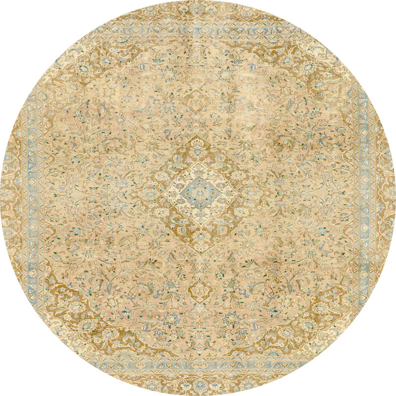 Abstract Indoor Rug, Round 6'