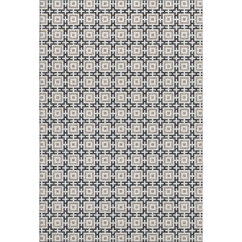 Premium Machine Washable Paullette AMF139 Black Rug, Rectangle 10' x 14'