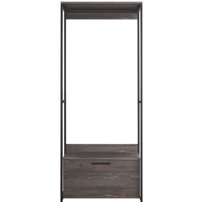 Walk-in modulaire avec rangement flexible en métal robuste, rangement profond, finition eau et chaleur, égratignure, panneau E0