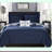 Bohemian Paisley Patchwork Comforter Set - 6 Piece Reversible Bed in a Bag with Sheet Set, Pillowcase, and Decorative Pillow Sham - Twin XL Size, Blue