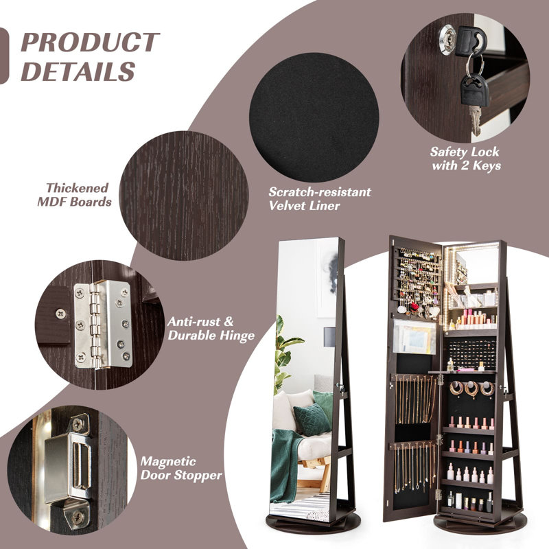 Freestanding Jewelry Armoire