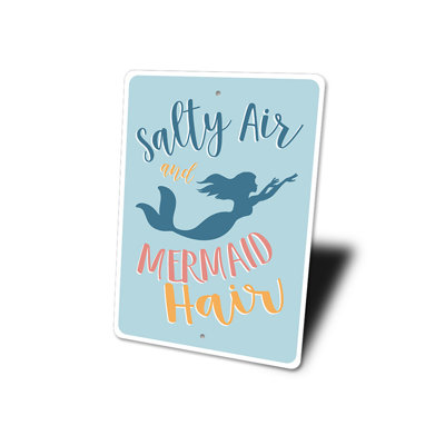 Mermaid Hair Beach Aluminum Sign