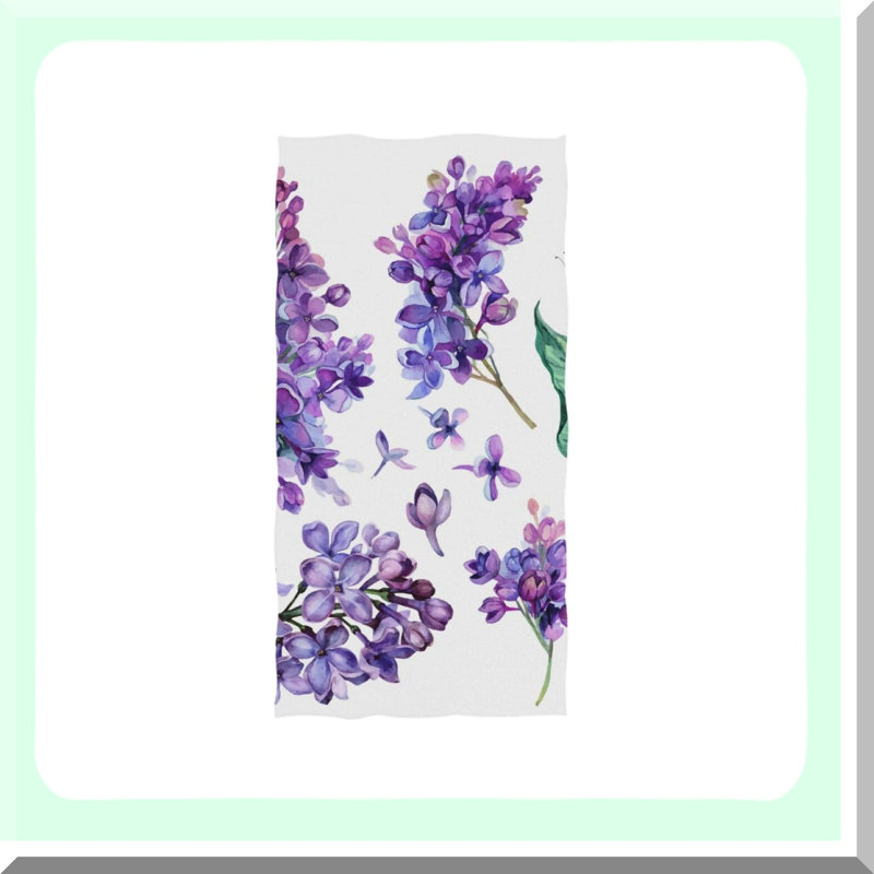 UltraSoft Lilac Blossom Hand Towel - Luxury 30x15 Bathroom Essential