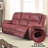 Red Synthetic Leather Motion Sofa