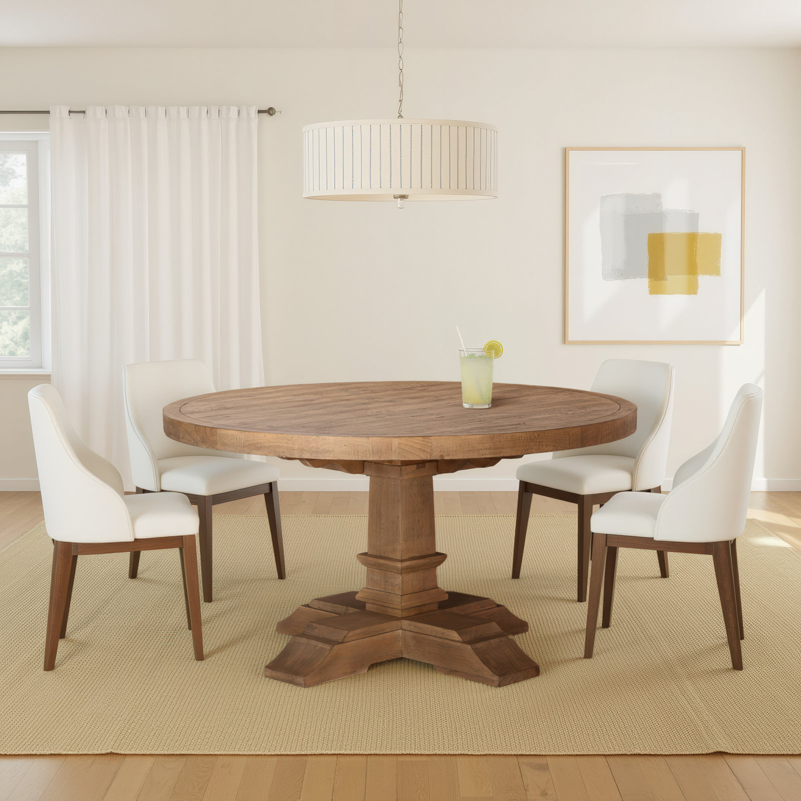 Vienna 55" Reclaimed Pine Round Dining Table