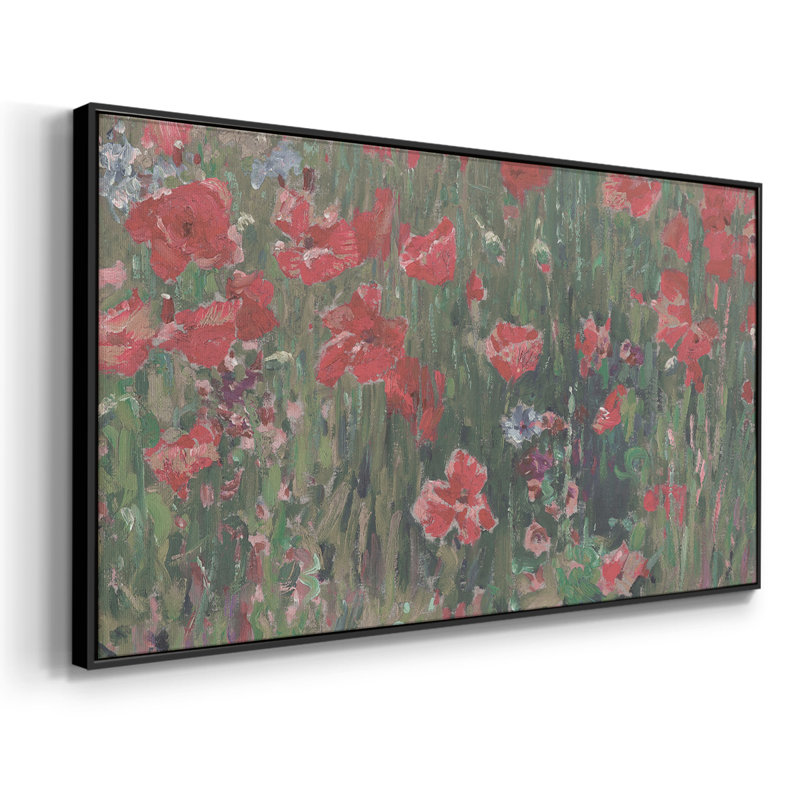 Botanical Series-CDXCVI- Toile tendue avec châssis encadré - Prêt à être accroché, H 17 po x l 33 po, Noir