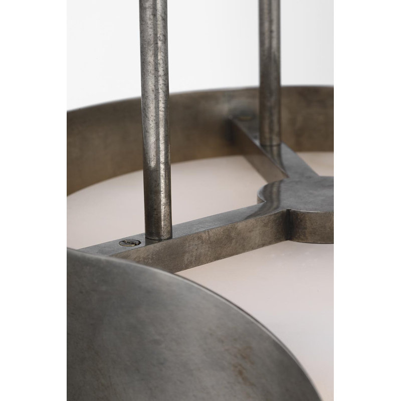Anne-Marie Barton Armise Pendant with Nova Frost, Mottled Pewter, 245.25" H x 11" W, White