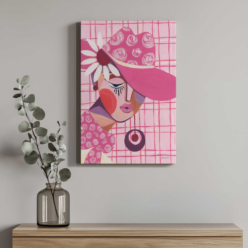 «Pink Cowgirl» par Yvette St. Amant, reproduction d'art sur toile, H 40 po x l 30 po