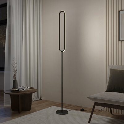 Lampe sur pied à DEL à intensité variable, noir mat