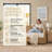 Modern Linen Daybed With Pneumatic Lift-Up Storage, No Box Spring Needed, Yellow-1738757095