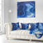 Blue Agate Stone Design - coussin imprimé abstrait-29963625-29961827