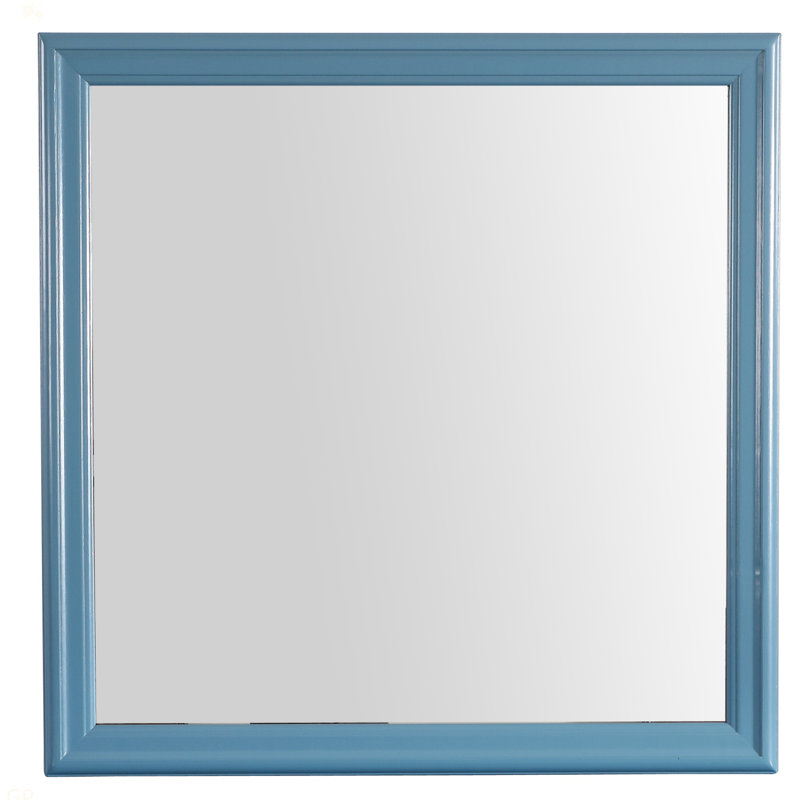Miroir Louis Phillipe G3180-M, bleu sarcelle, 38.03" x 38.03", Teal, Square