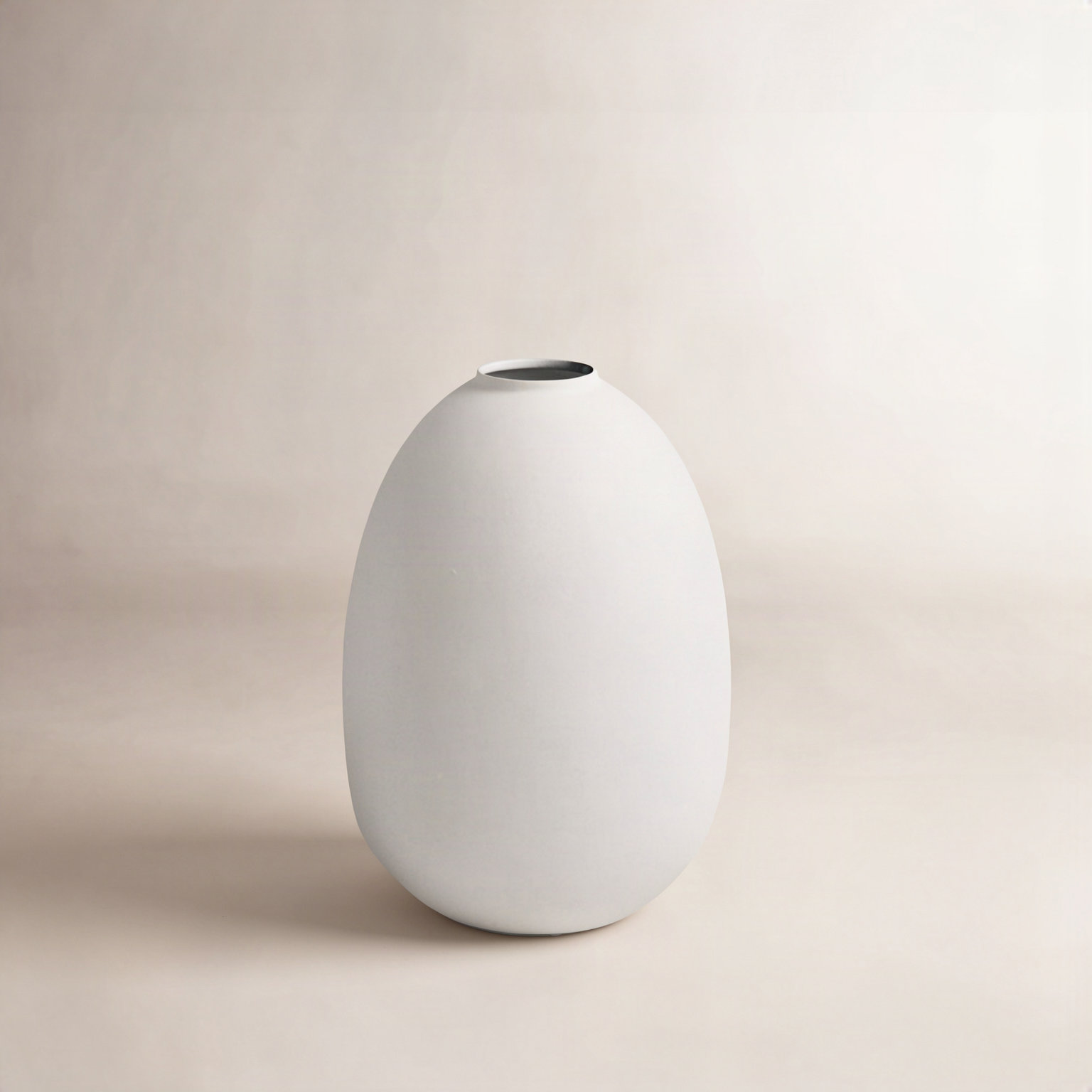 Jenny Black Iron Table Vase, White, 7.25" H x 5" W x 5" D