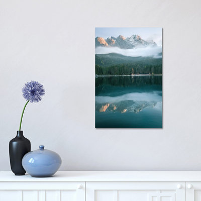 Boathouse at the Lake 1 Piece Wrapped Canvas Wall Art