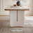 Modern 70.87" Rectangular Dining Table for 6-8 People with Rounded Corners and Stable Pedestal Base