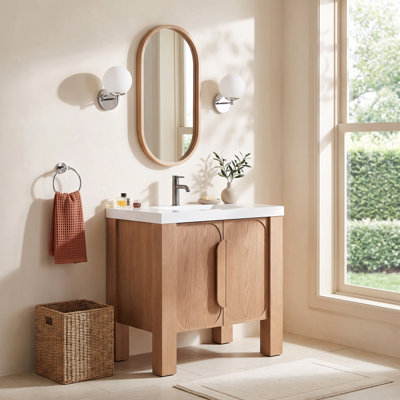 36" Oak Single Bathroom Vanity