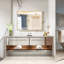 Miroir de meuble-lavabo 40 x 30 pouces avec DEL, options de couleurs 3000 - 6000K, brouillard, alliage d'aluminium doré, miroir mural à fixation murale, intensité variable 3000K, montable