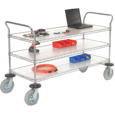 Chariot utilitaire pour ordinateur/instrument 3 tablettes