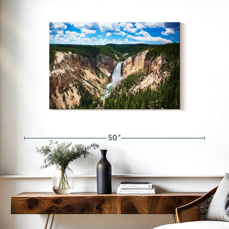 Scène de cascades d'Alvord Yellowstone, H 24 po x l 36 po