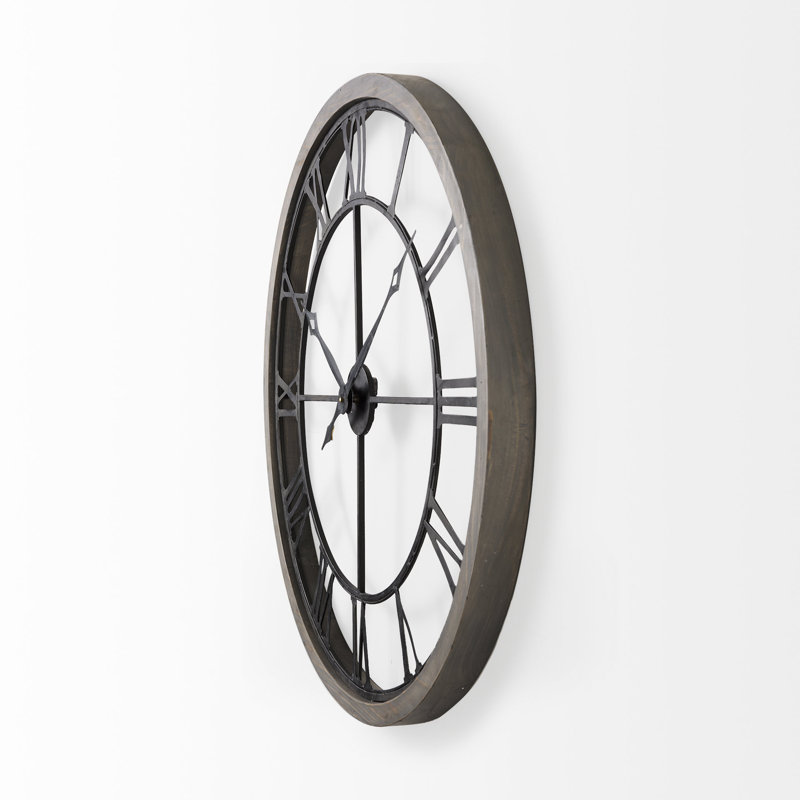 Horloge murale Aekjot, Gris / Noir, Grand
