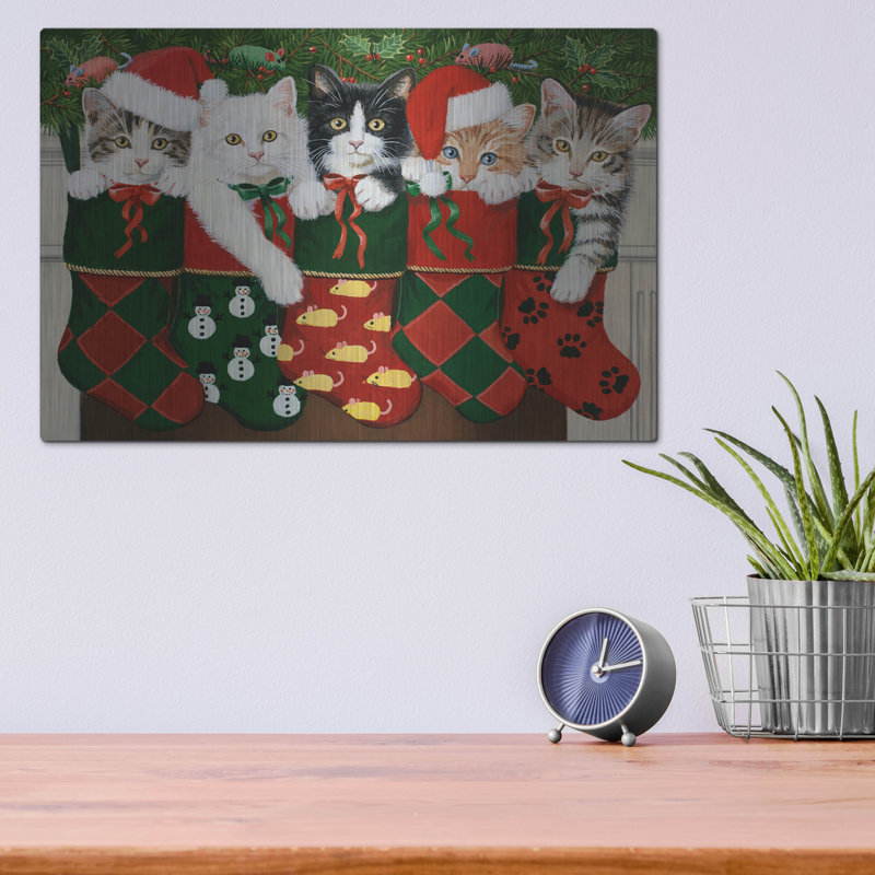 «Christmas Kittens» par William Vanderdasson, H 12 po x l 16 po