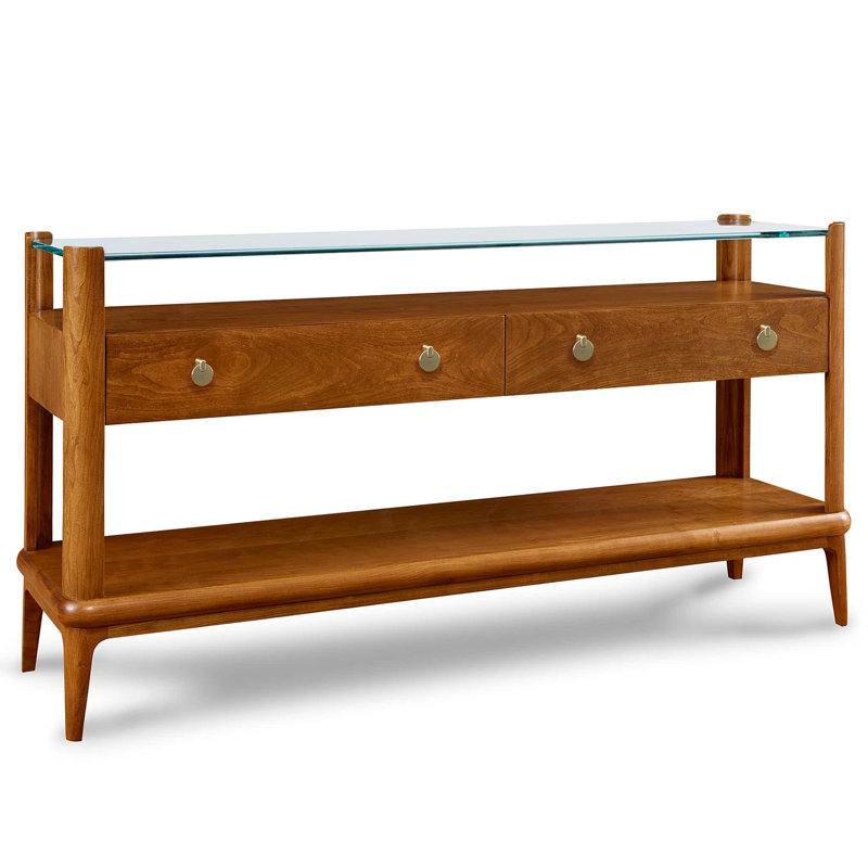 Martine Glass-Top Console Table