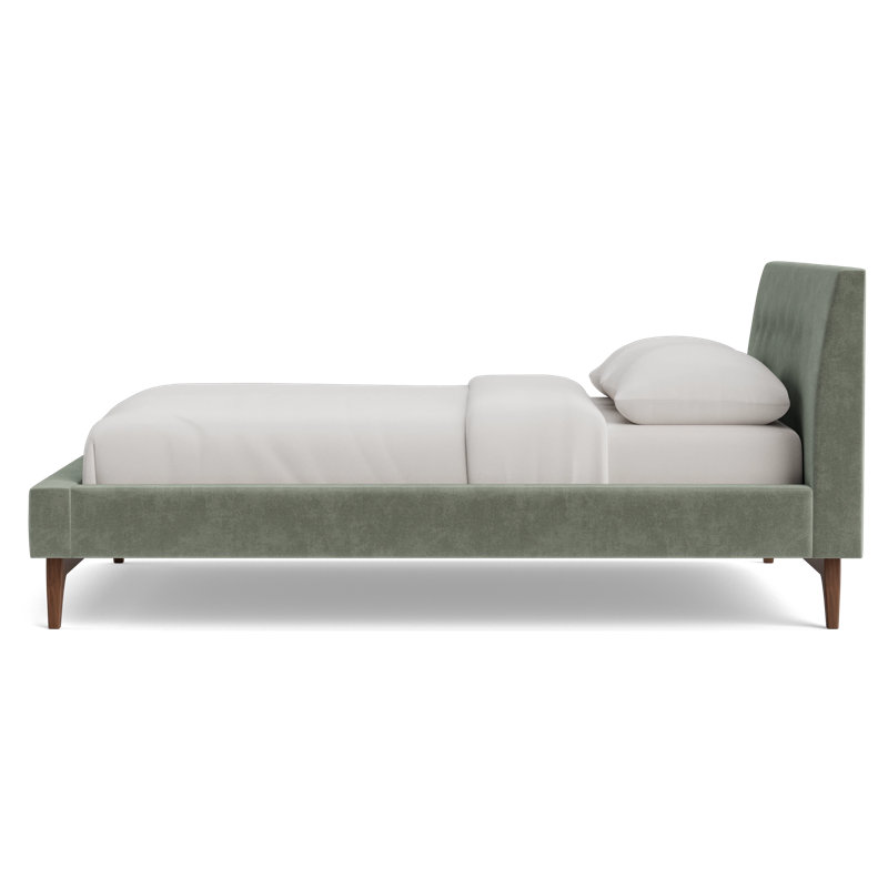 Tyler Bed, Full / Double, Velvet - Sage