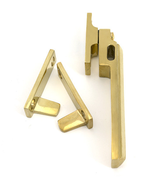 Art Deco Night-Vent Locking Fastener, Polished Brass