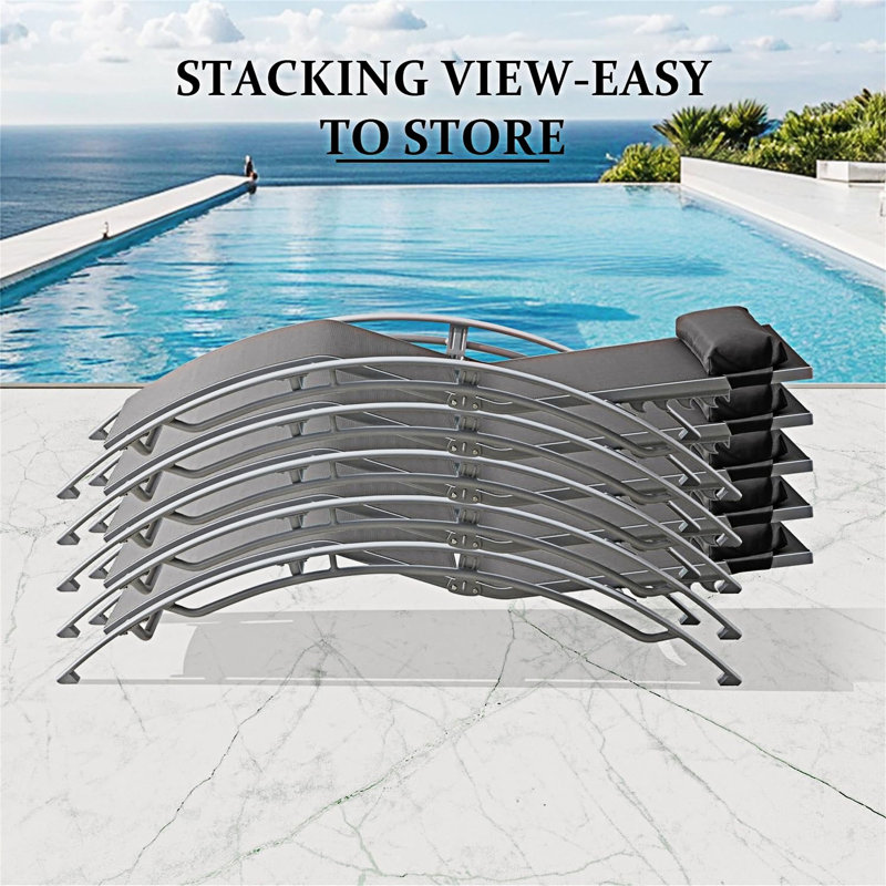 Patio Chaise Lounge Set