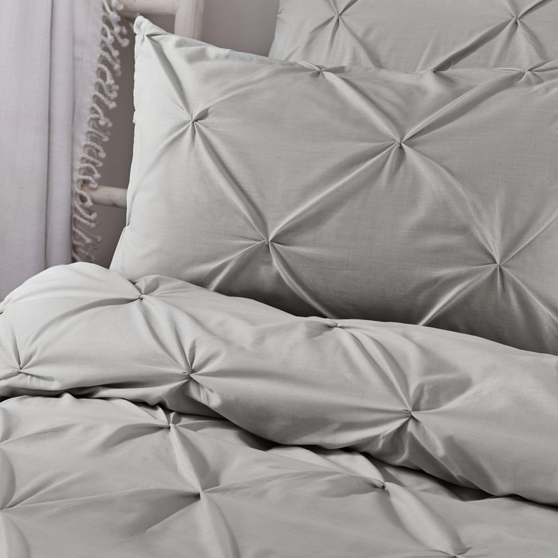 Roulf Polyester No Pattern Duvet Cover Set with Pillowcases, Double Duvet Cover + 2 Standard Pillowcases, White